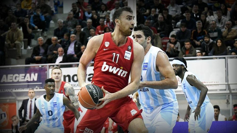 Άνετη νίκη στη Ρόδο για τον Ολυμπιακό, 86-67 τον Κολοσσό