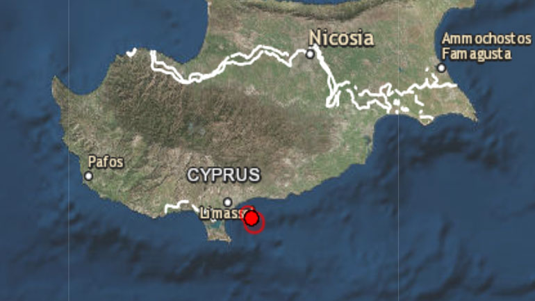 Δύο σεισμικές δονήσεις ταρακούνησαν την Κύπρο τα ξημερώματα της Κυριακής