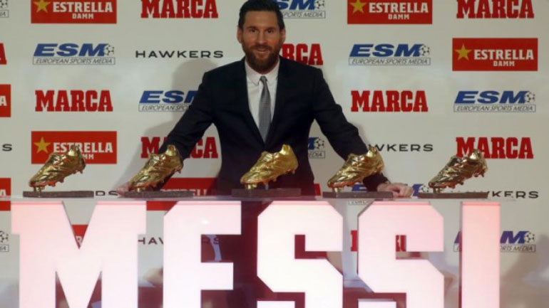 Παρέλαβε το 5ο «Χρυσό Παπούτσι» της καριέρας του ο Λιονέλ Μέσι