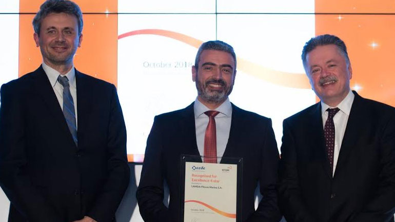 Η Μαρίνα Φλοίσβου διακρίθηκε με το EFQM Recognised for Excellence 4 αστέρων