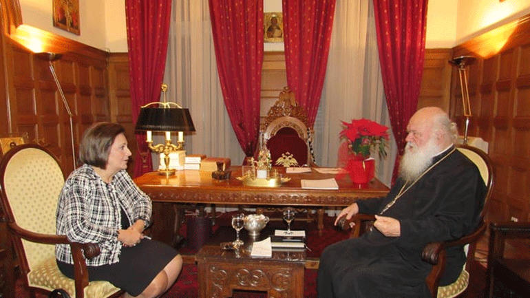 Συνάντηση Υφυπ. Εσωτερικών με τον Αρχιεπίσκοπο Ιερώνυμο