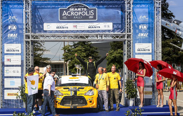 O Κύπριος οδηγός είχε τερματίσει στην 4η θέση της γενικής κατάταξης στο Ράλι Ακρόπολις 2017 