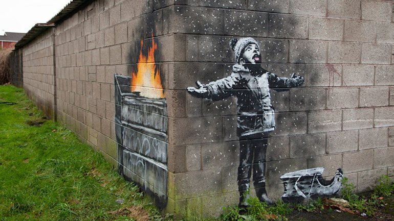 Νέος Banksy στην πιο μολυσμένη πόλη της Βρετανίας