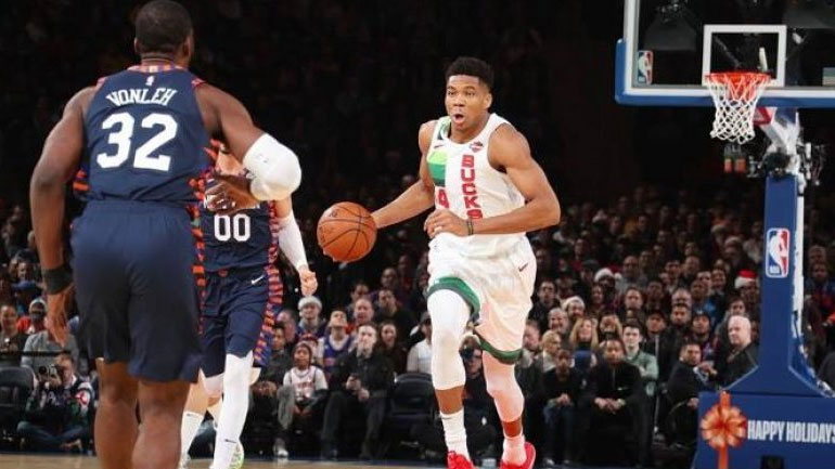 Χριστουγεννιάτικη «30άρα» από τον Αντετοκούνμπο, 109-95 οι Μπακς τους Νικς