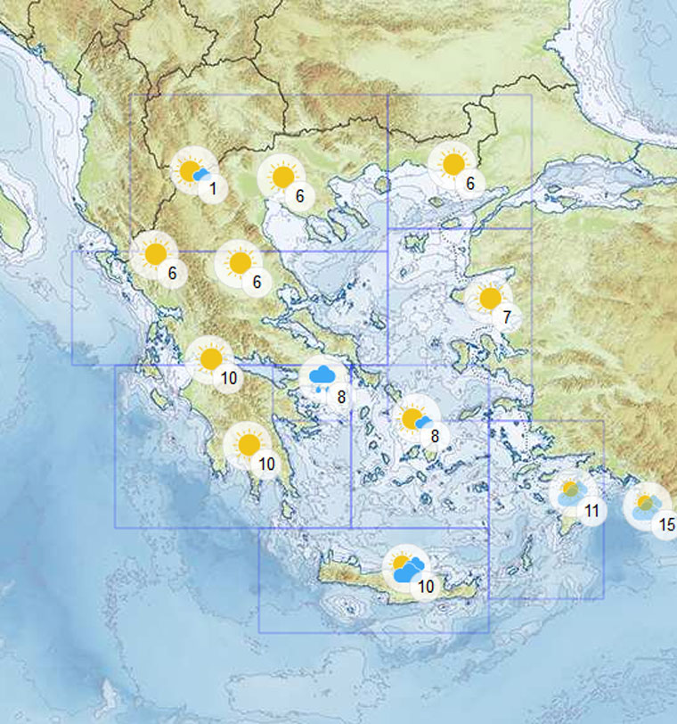 Xάρτης πρόγνωσης για το επόμενο εξάωρο