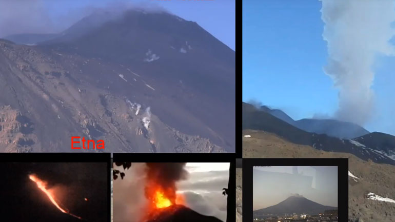 Live εικόνα: Συνεχίζει να καπνίζει η Αίτνα