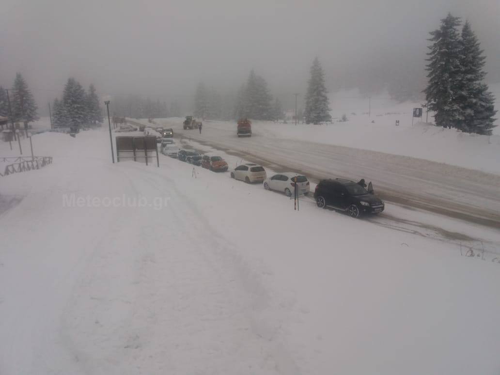 Χιονοδρομικό κέντρο Περτουλίου σήμερα το πρωί με πάνω από 40 εκατοστά χιονόστρωσης