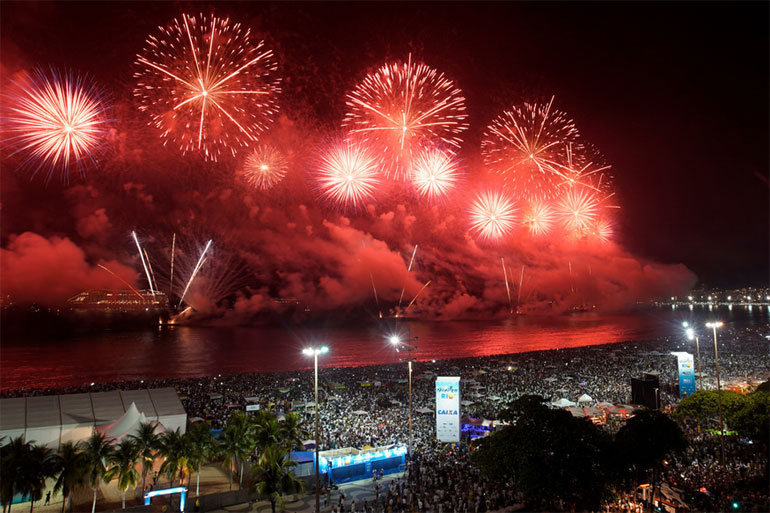Γιορτή πυροτεχνημάτων στο Ρίο ντε Τζανέιρο