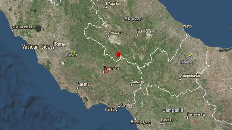 Σεισμός ταρακούνησε τη Λ’ Άκουιλα της Ιταλίας