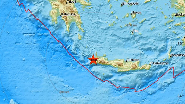 Σεισμός 3,4 Ρίχτερ στα Χανιά