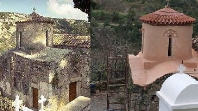 Κρήτη:  Τσιμεντώνουν βυζαντινό μνημείο