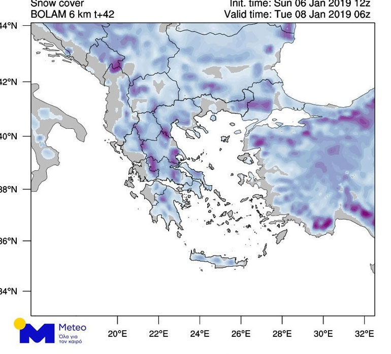Χιονοκάλυψη την Τρίτη