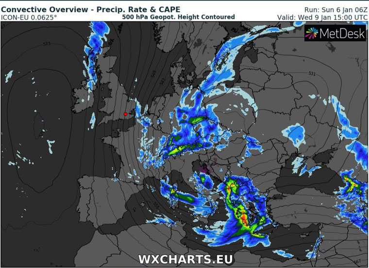 Κακοκαιρία πάνω από την Ελλάδα την Τετάρτη 