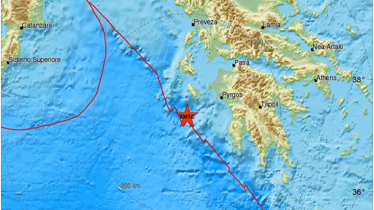 Σεισμική δόνηση 4,8R στη Ζάκυνθο