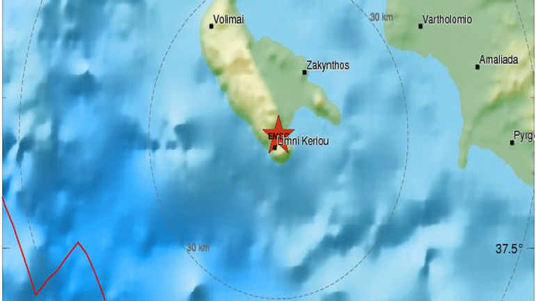 Σεισμική δόνηση 4R στη Ζάκυνθο