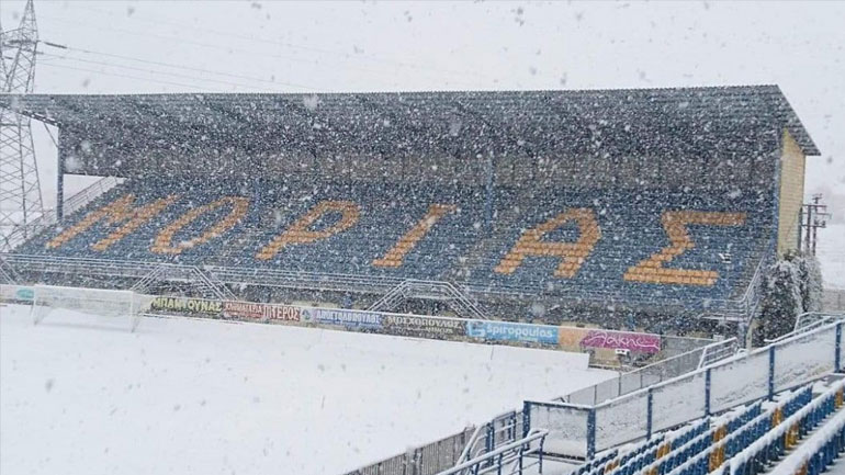 Στα «λευκά» το γήπεδο του Αστέρα Τρίπολης μία ημέρα πριν τον αγώνα με τον ΠΑΟΚ