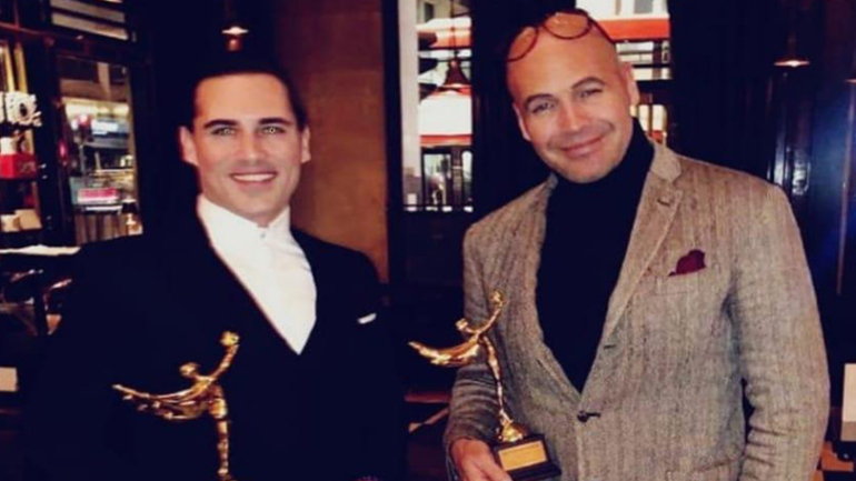 Ο Άνθιμος Ανανιάδης στα 2019 Gold Movie Awards στο Regent Street Cinema στο Λονδίνο