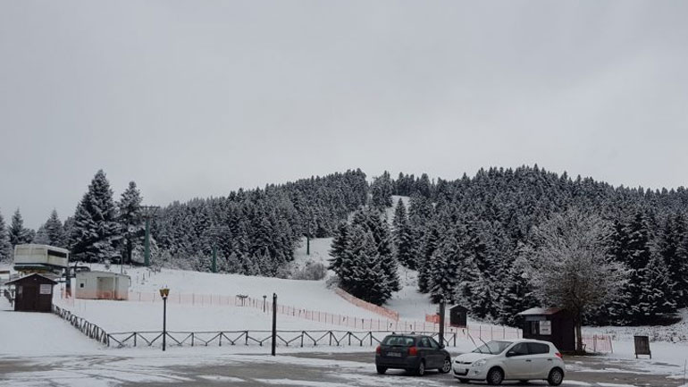 Νέα χιονόπτωση στα ορεινά των Τρικάλων