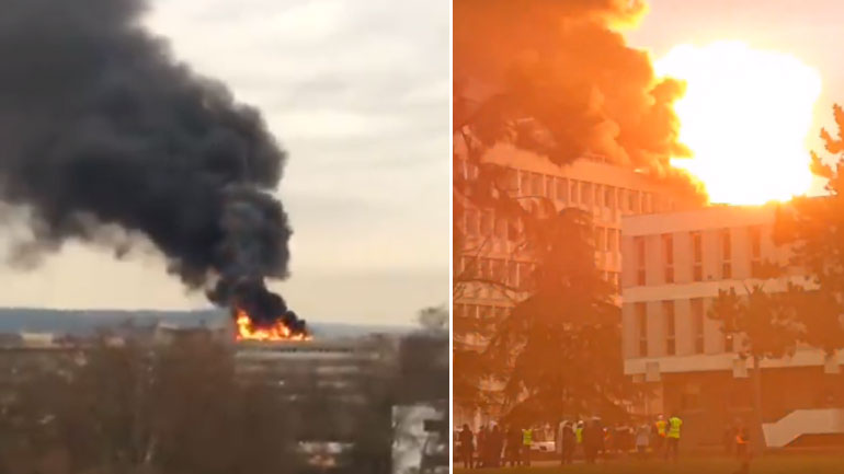 Γαλλία: Η στιγμή της ισχυρής έκρηξης σε πανεπιστήμιο της Λυών – Ένας τραυματίας