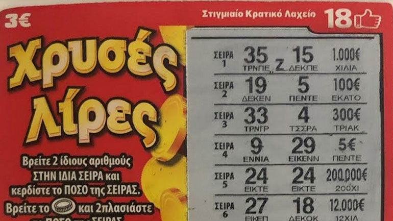 Απίστευτο σερί τύχης στο Αγρίνιο – Αλλεπάλληλα μεγάλα κέρδη στο ΣΚΡΑΤΣ