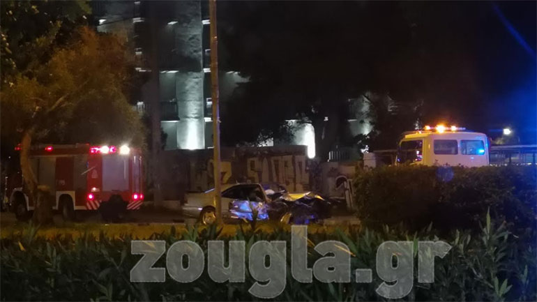 Σοβαρό τροχαίο με δύο νεκρούς και δύο τραυματίες στη Λ. Ποσειδώνος