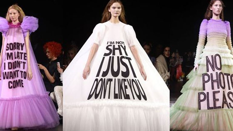 Viktor & Rolf : Όταν τα σλόγκαν γίνονται κομμάτι της υψηλής ραπτικής