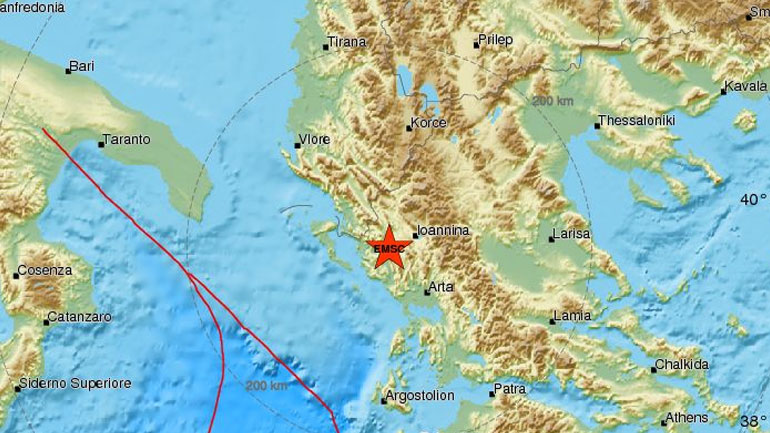 Σεισμός 3,9 Ρίχτερ στα Ιωάννινα