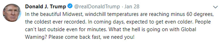 Το μήνυμα του Αμερικανού προέδρου Ντόναλντ Τραμπ