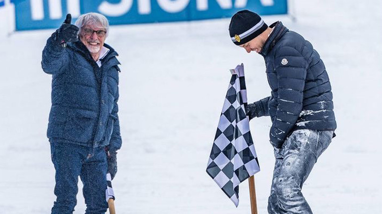 Στην κορυφαία πίστα σκι του κόσμου οι Vettel και Ecclestone