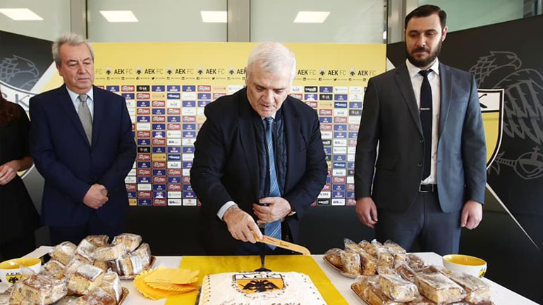 Παρουσία Μελισσανίδη η κοπή πίτας της ΑΕΚ