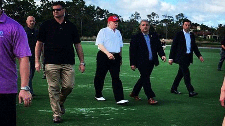 Ο Ντόναλντ Τραμπ έπαιξε γκολφ με τους θρύλους του αθλήματος Τζακ Νικλάους και Τάιγκερ Γουντς
