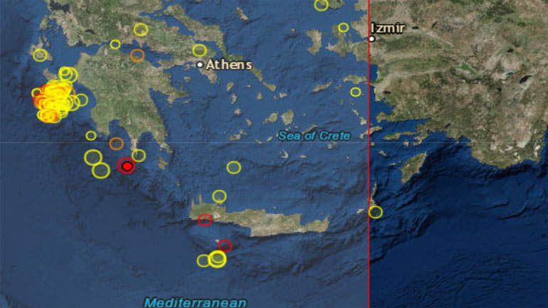 Σεισμός 4,4R νότια της Κορώνης