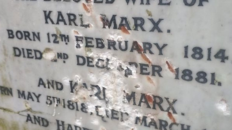 Άγνωστοι προκάλεσαν φθορές στον τάφο του Καρλ Μαρξ