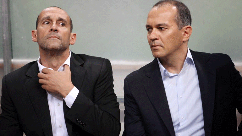 Στην προπόνηση του Ολυμπιακού οι Αγγελόπουλοι