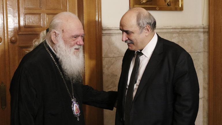 Τον Αρχιεπίσκοπο Ιερώνυμο επισκέφθηκε ο υφυπ. Εξωτερικών Μάρκος Μπόλαρης