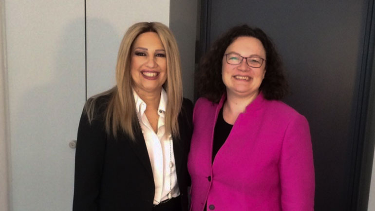 Η κοινωνική Ευρώπη στο επίκεντρο της συνάντησης Γεννηματά – Νάλες