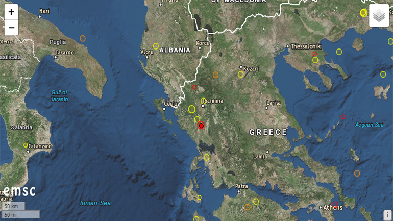 Σεισμός 3,7 Ρίχτερ στα Ιωάννινα