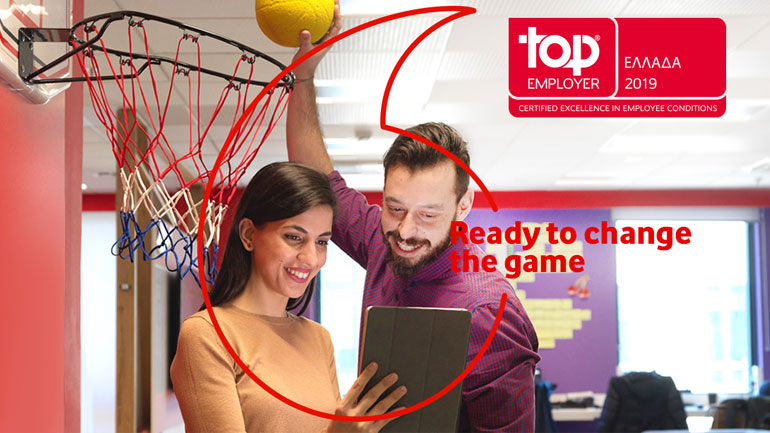 Η Vodafone Ελλάδας διακρίθηκε ως Top Employer 2019