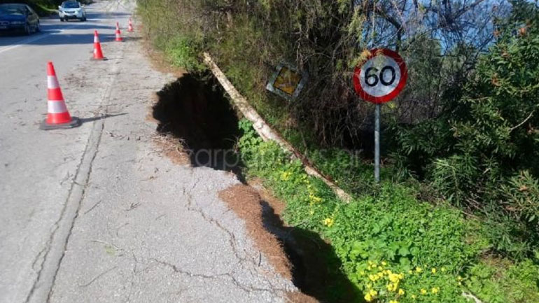 Χανιά: Σημαντικές ζημιές στο οδικό δίκτυο άφησε πίσω της η κακοκαιρία
