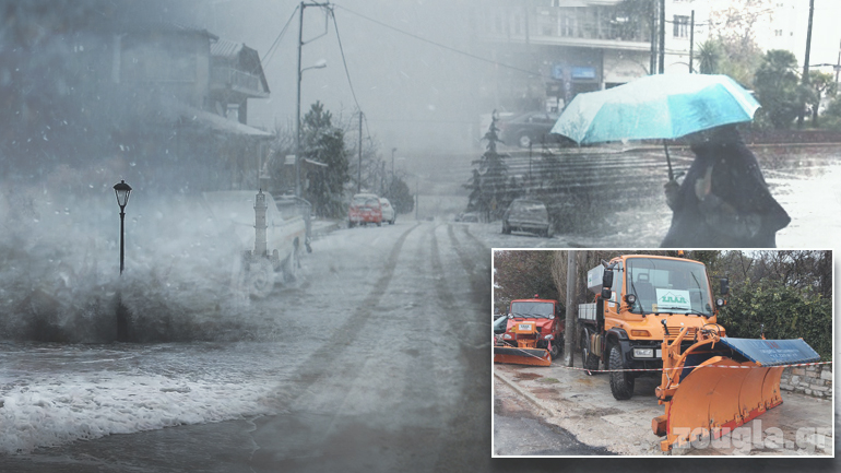 Στα λευκά η βόρεια Ελλάδα – Προβλήματα στις συγκοινωνίες