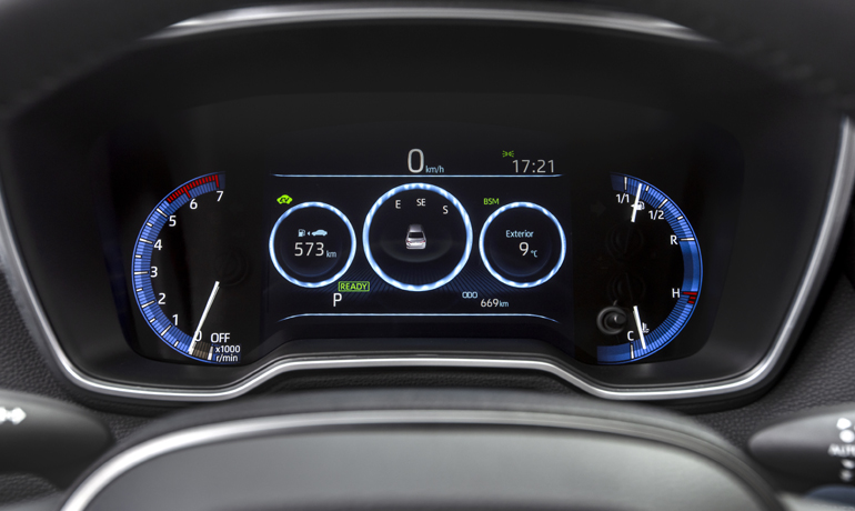 Η οθόνη του πίνακα οργάνων περιλαμβάνει όλες τις ενδείξεις