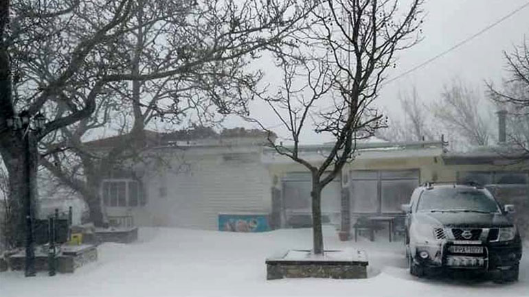Χιόνια σε ορεινές περιοχές της Λάρισας