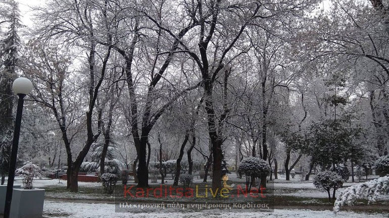 Σε λευκό τοπίο ξύπνησε η Καρδίτσα