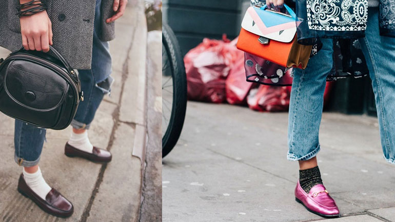 Οι κάλτσες με loafers είναι το νέο trend στο street style