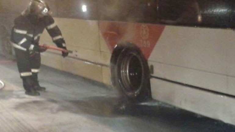 Πυρκαγιά σε λεωφορείο στην Αγ. Παρασκευή