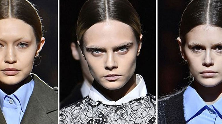 No brows: Gigi Hadid, Cara Delevingne και Kaia Gerber εμφανίστηκαν στο catwalk χωρίς φρύδια!