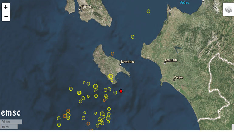 Σεισμός 4,7  Ρίχτερ στη Ζάκυνθο