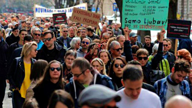 Κροατία: Διαδήλωση δημοσιογράφων κατά της λογοκρισίας