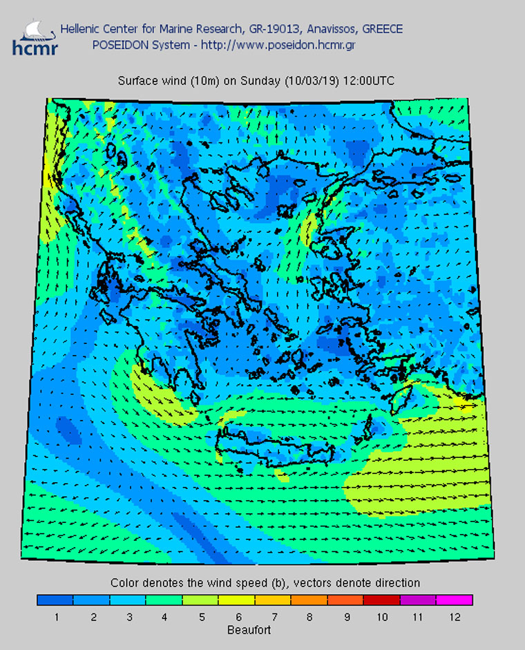 Άνεμοι την Κυριακή