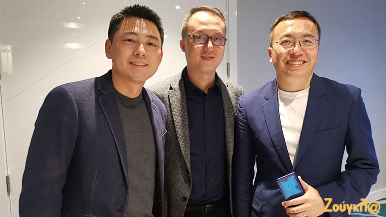 (από αριστερά): Shen Wang - Country Manager, Honor Greece & Romania / Sam Yuan - President of HONOR CEE&Nordic Region / George Zhao - President of HONOR